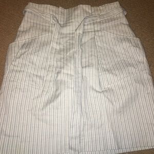 BCBGMaxAzria blue striped skirt with pockets